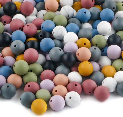 15mm Silicone beads 100pcs