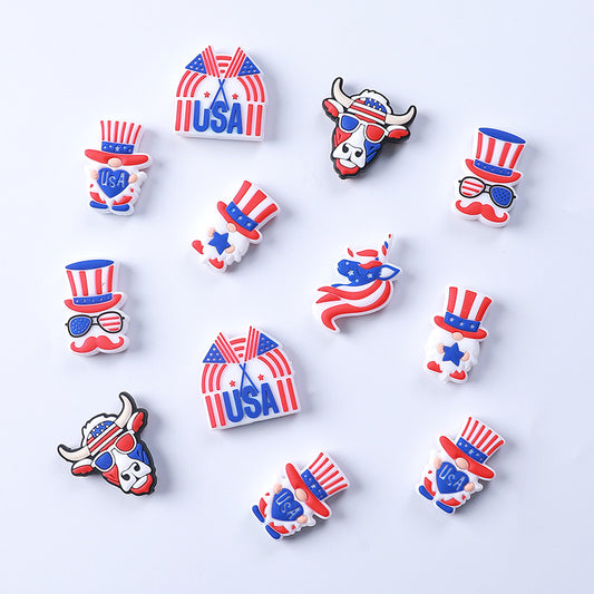 Independence Day silicone beads