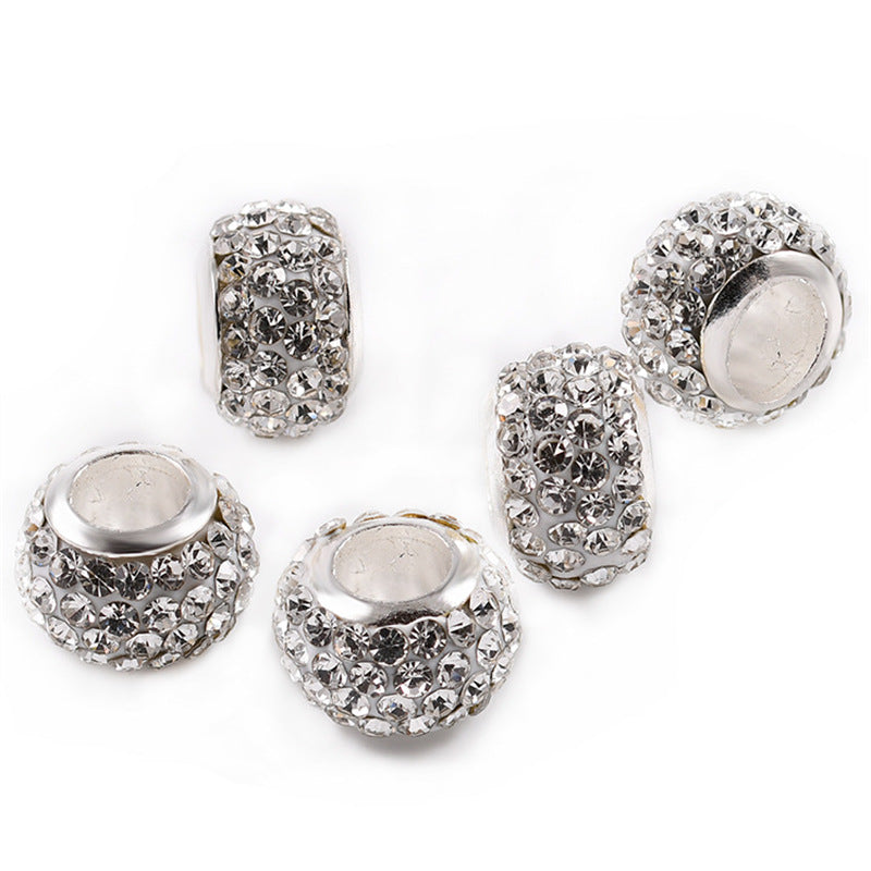 12mm Large Hole  RHINESTONE BEADS