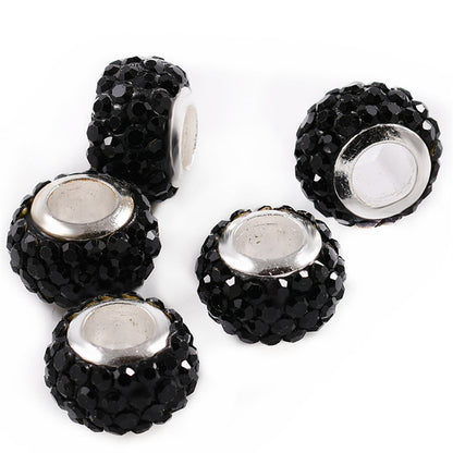 12mm Large Hole  RHINESTONE BEADS