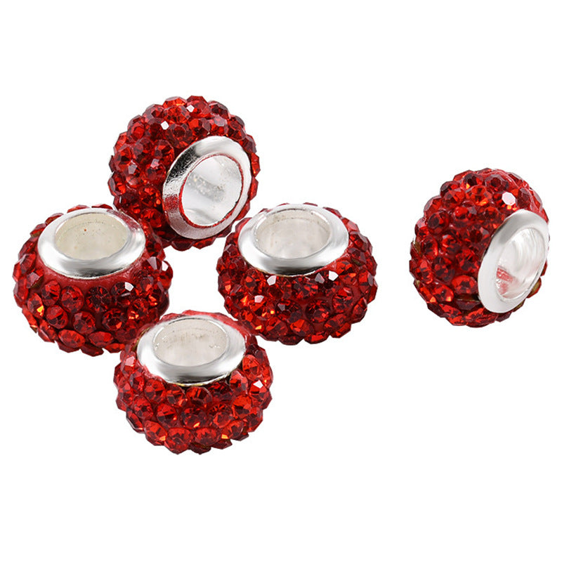 12mm Large Hole  RHINESTONE BEADS