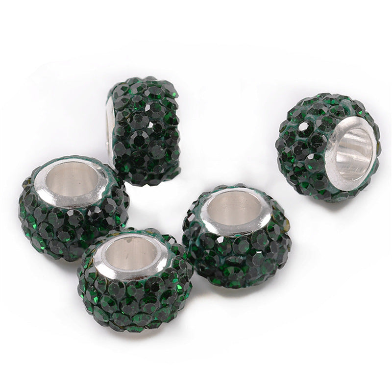 12mm Large Hole  RHINESTONE BEADS