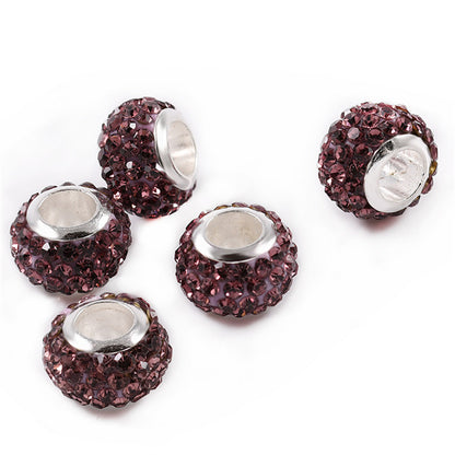 12mm Large Hole  RHINESTONE BEADS