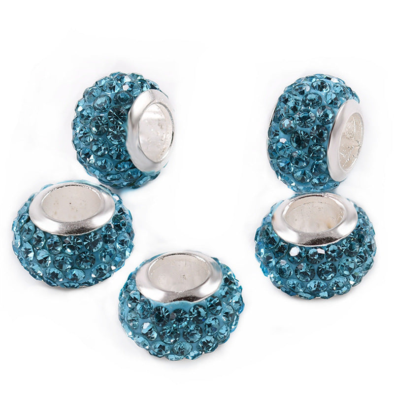 12mm Large Hole  RHINESTONE BEADS