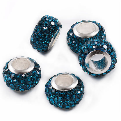 12mm Large Hole  RHINESTONE BEADS