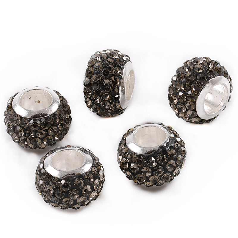 12mm Large Hole  RHINESTONE BEADS