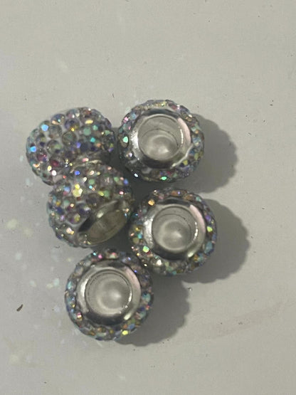 12mm Large Hole  RHINESTONE BEADS