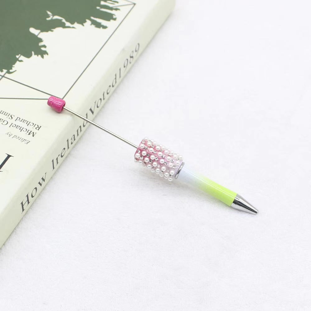 Bead pen set with pearl and diamond